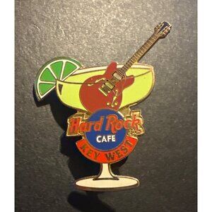 Hard Rock Cafe Key West Margarita & Guitar Enamel Pin Collectible‎